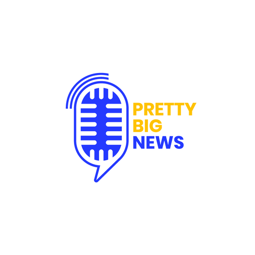 Podcast brand with the title 'Logo and Branding for New Podcast called "Pretty Big News"'
