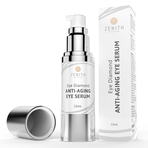 Skin care design with the title 'Product label and packaging for 'Zenith''