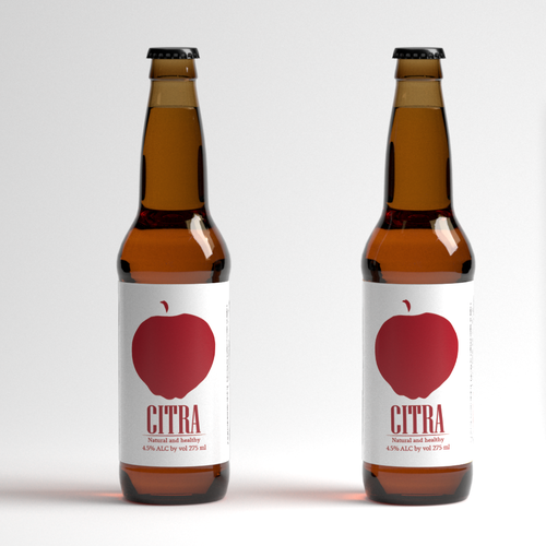 Apple cider label with the title 'Label  Citra cider'