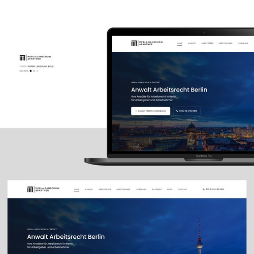 Company website with the title 'MGP Merla Ganschow & Partner'