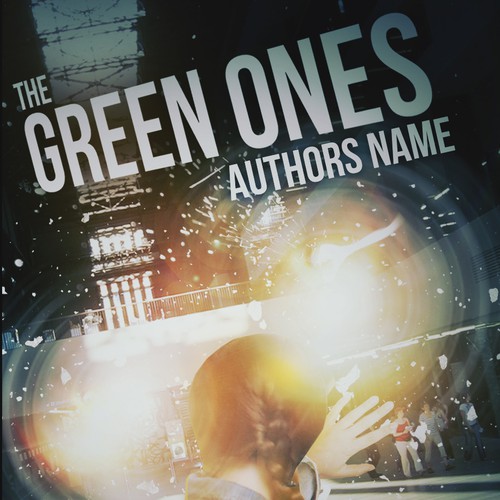 Science-fiction book cover with the title 'YA telekinetic dystopian cover design'