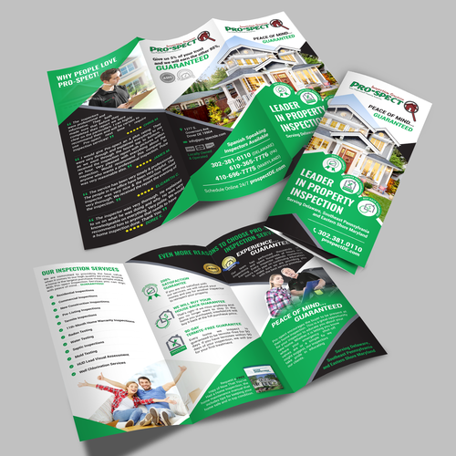 Green design with the title 'Pro-spect Inspection Services'