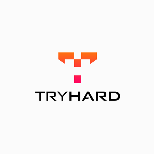 Text design with the title 'combine letter T + H negative space'