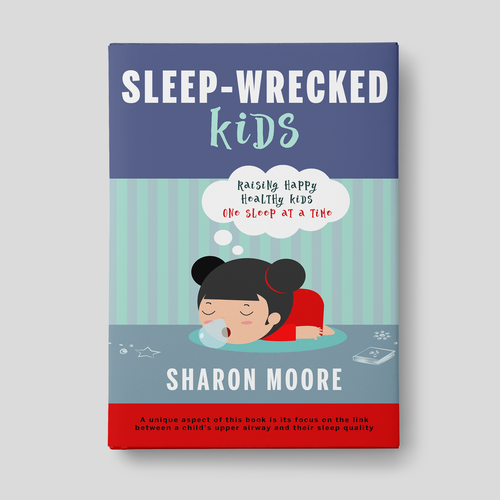 Preschool design with the title 'Book cover design: Parents Guide on Sleep for Children'