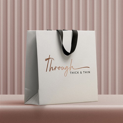 Microblading logo with the title 'Through Thick & Thin'