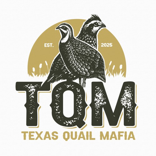 Design with the title 'Logo Texas Quail Mafia'
