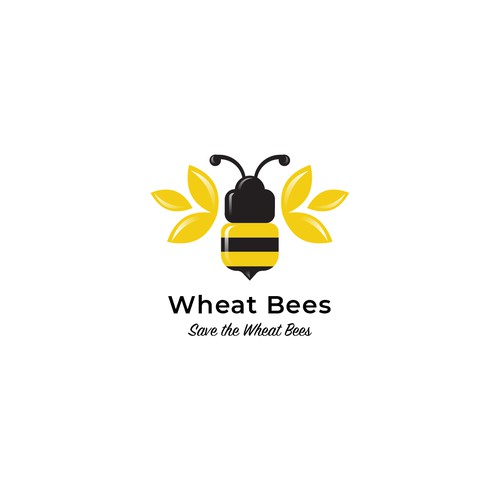 Wheat logo with the title 'Wheat Bees logo'