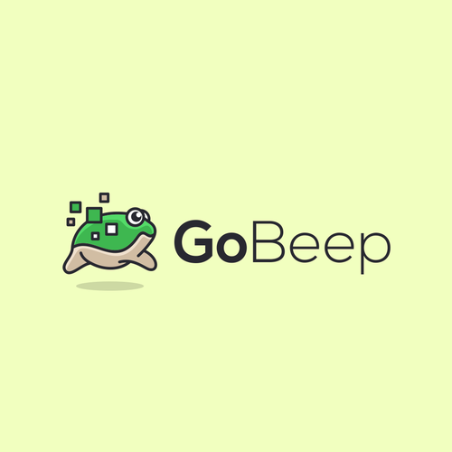 Frog design with the title 'GoBeep'