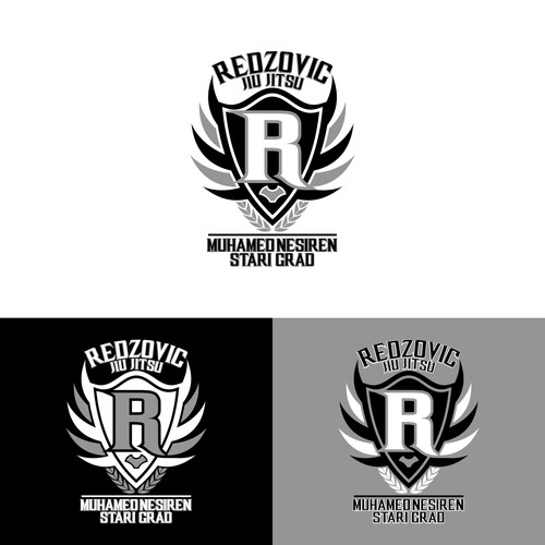 Jiu-jitsu design with the title 'Grunge Logo to Clean Logo Revision'
