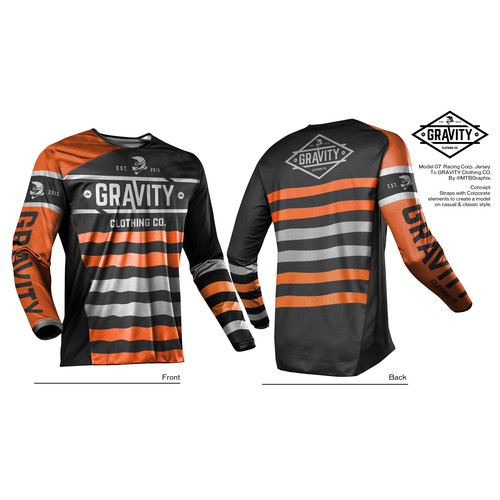 Sublimation design with the title 'Jersey Design to Gravity Clothing'