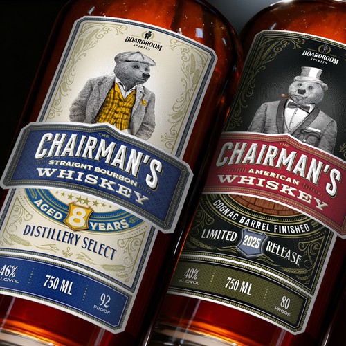 Design with the title 'American Whiskey & Bourbon'