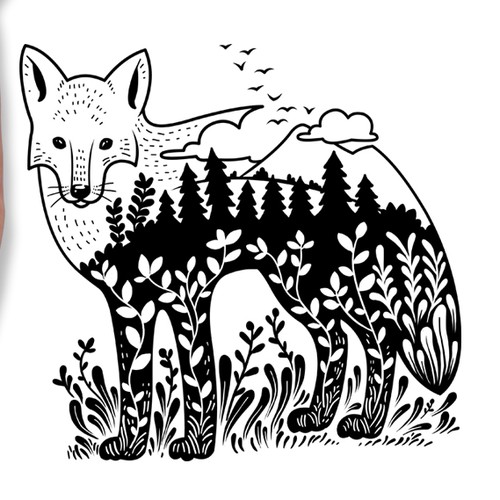 Forest t-shirt with the title 'Forest Fox'