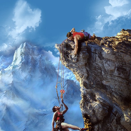 Survival design with the title 'ORIZABA The Extraordinary story of Two Mountain Climbers Struggle for Survival'