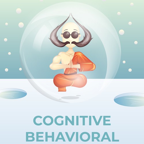 Meditation book cover with the title 'Cognitive Behavioral Therapy Book Cover'
