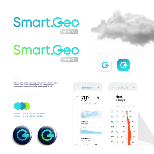 Weather design with the title 'Clean concept for weather forecast website'
