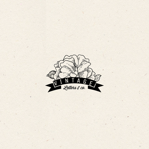 Ribbon design with the title 'Vintage  luxurious feel design for letters co.'