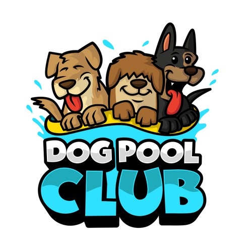 Pet shop design with the title 'DOG POOL CLUB'