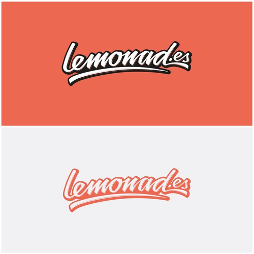 Lemonade logo with the title 'Lettering logo for Lemonad.es'