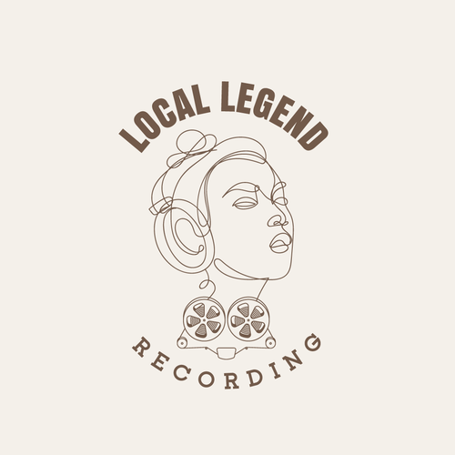 Headphone logo with the title 'Local Legend Recording logo'