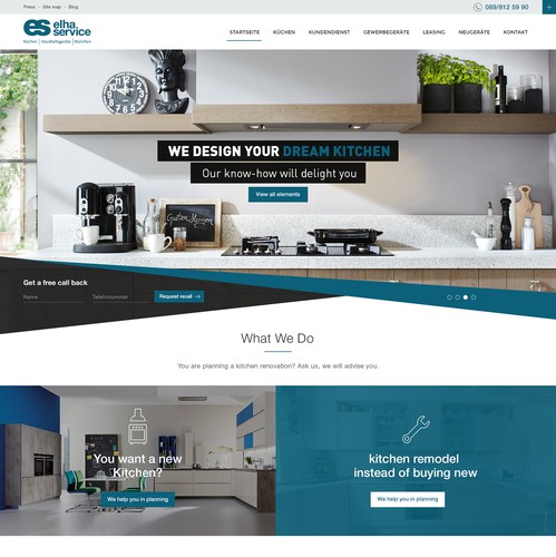 Kitchen design with the title 'Elha Services'