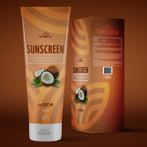 Fresh label with the title 'Maui Sun Label Design'