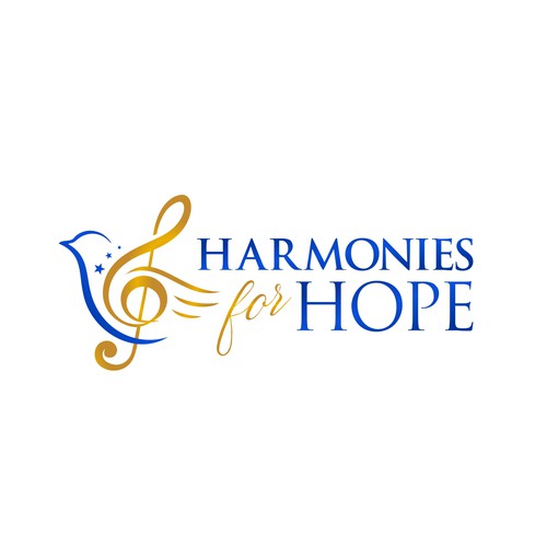 Nest logo with the title 'Musical logo for Harmonies for Hope'