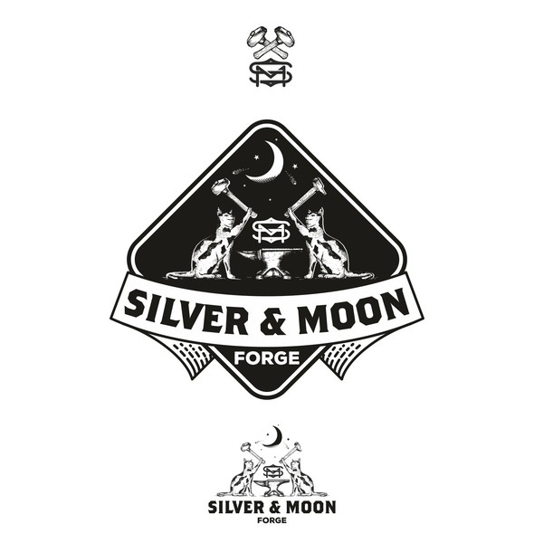 Forge logo with the title 'Silver & Moon logo'