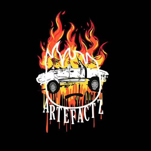 Abstract t-shirt with the title 'Artefactz'