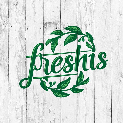 Vegetable logo with the title 'Logo for the vegetable and fruit grower.'