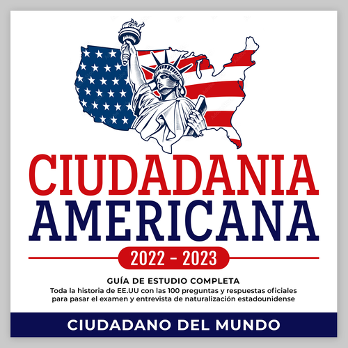 Spanish design with the title 'Design an Authority Cover for US Naturalization'