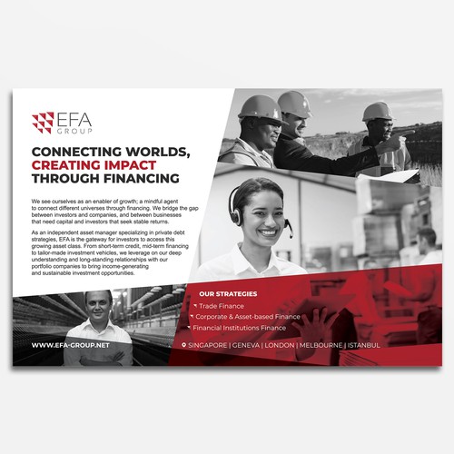 Ad design with the title 'Ad for Singapore Financing Company'