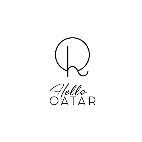 Sophisticated logo with the title 'logo for international travelers in Doha, Qatar'