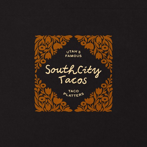 Design with the title 'Logo Concept for South City Tacos'