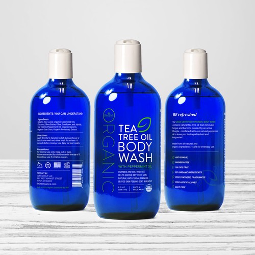 Modern label with the title 'Bottle Label design for Organic Body Wash'