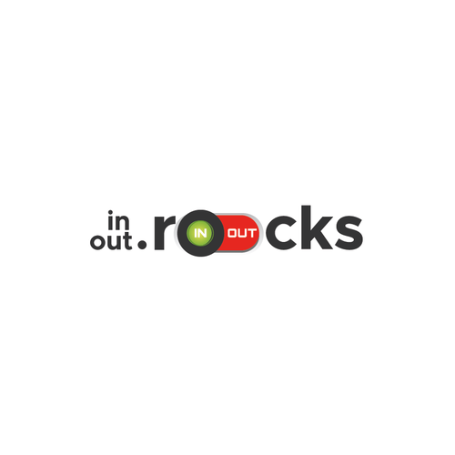 App logo with the title 'Logo design for inout.rocks app'