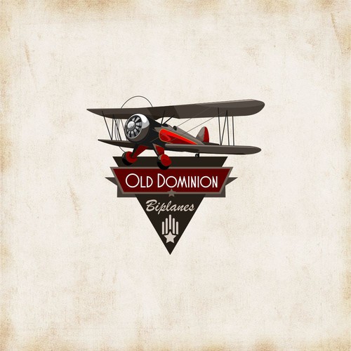 Plane logo with the title 'Art Deco Plane logo'