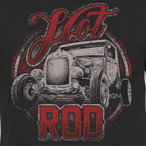 Old school t-shirt with the title 'Awesome Vintage Hot Rod T-shirt'