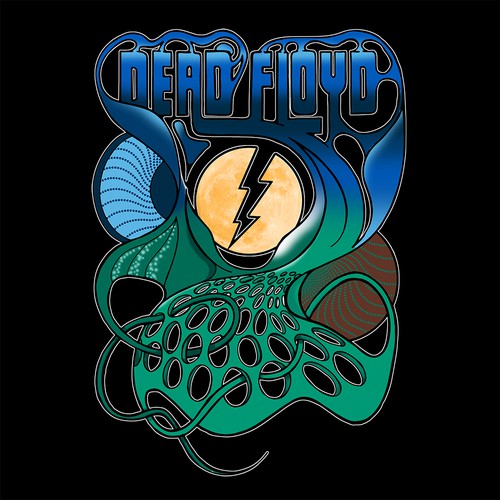 Band t-shirt with the title 'T-Shirt print design for band'