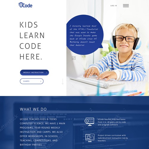 School website with the title 'web design concept '