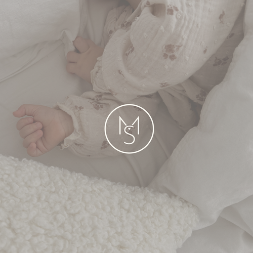 Subtle logo with the title 'Calming Modern Abstract Logo for Organic Baby Clothing'