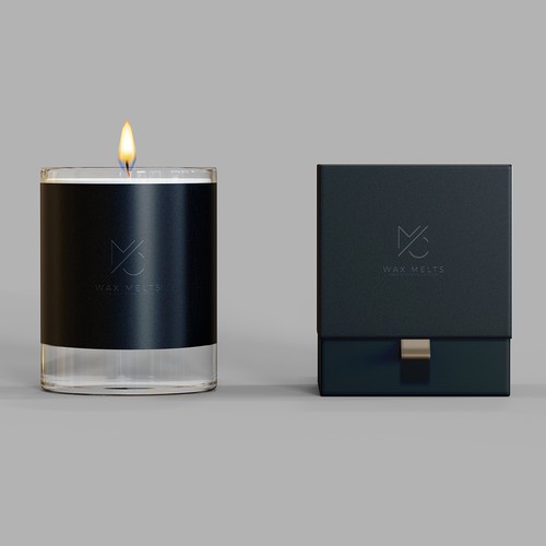 Candle label with the title 'Candle label design'