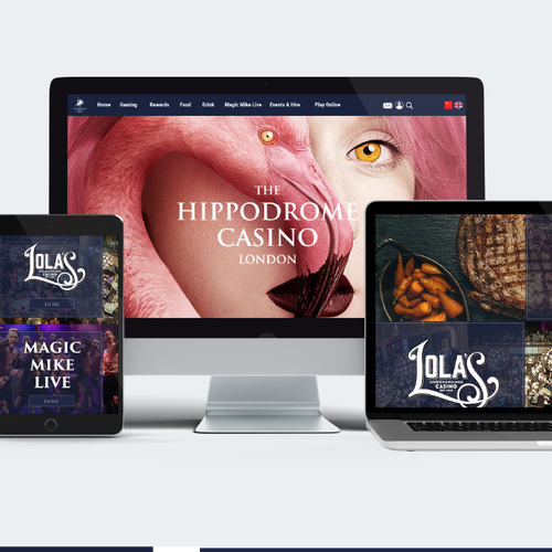 Casino website with the title 'Responsive Website design'