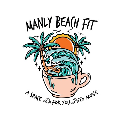 Beach bar design with the title 'Manly Beach Fit'