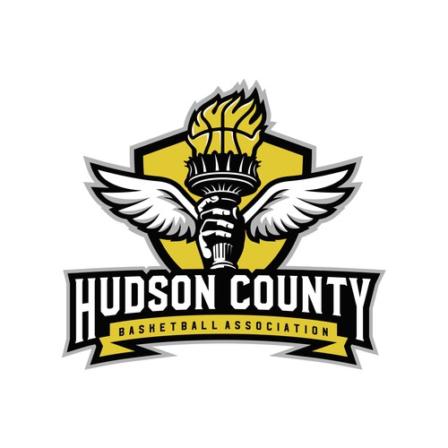 Basketball logo with the title 'Winner of HCBA Contest'