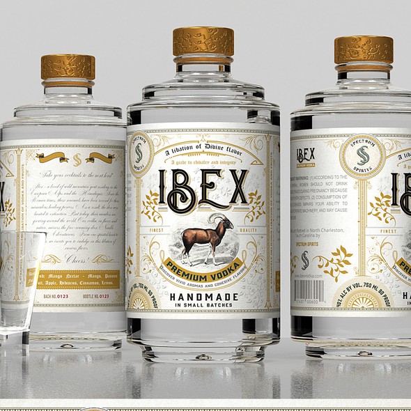 Vodka label with the title 'Vodka label - design'
