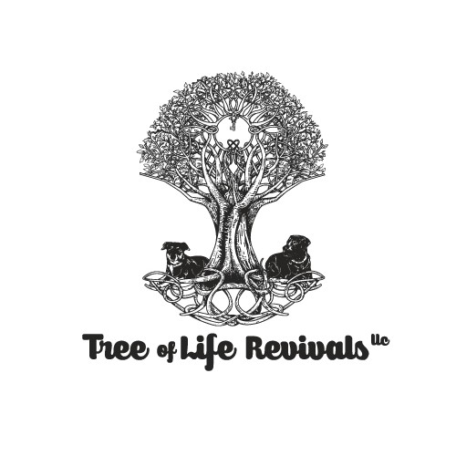 Tree root logo with the title 'Tree of Life Revivals'