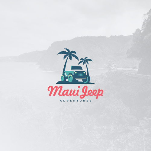 Maui logo with the title 'Maui Jeep Adventures'