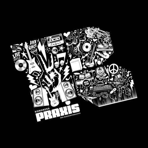 Rock t-shirt with the title 'KONGRESS PRAXIS DES MUSIKUNTERRICHTS'