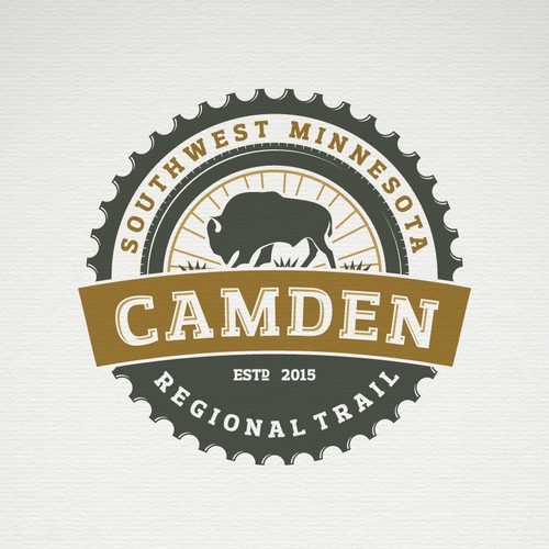 Gear design with the title 'Logo for Minnesota's newest bike trail'