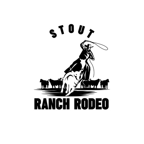 Cowboy hat logo with the title 'Stout Ranch Rodeo logo'